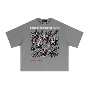 rockstar shirt,star graphic tee,streetwear brand,y2k aesthetic shirt,oversized tee,chrome star shirt,aesthetic clothing,grunge streetwear,hypebeast fashion,statement tee
