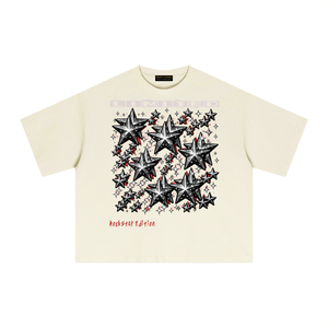rockstar shirt,star graphic tee,streetwear brand,y2k aesthetic shirt,oversized tee,chrome star shirt,aesthetic clothing,grunge streetwear,hypebeast fashion,statement tee