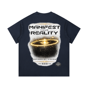 Manifest Reality Tee,888 Manifestation Shirt,Streetwear Graphic T-Shirt,Luxury Urban Fashion,Oversized Cosmic Tee,Motivational Shirt