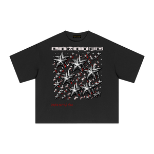 rockstar shirt,star graphic tee,streetwear brand,y2k aesthetic shirt,oversized tee,chrome star shirt,aesthetic clothing,grunge streetwear,hypebeast fashion,statement tee
