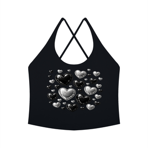 midnightheartstank,duilxwomen,heartgraphictank,luxurystreetwear,womenssummerfashion,goldenhourcollection,crisscrossbacktop,selflovefashion,madetoelevate