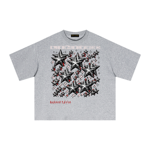 rockstar shirt,star graphic tee,streetwear brand,y2k aesthetic shirt,oversized tee,chrome star shirt,aesthetic clothing,grunge streetwear,hypebeast fashion,statement tee